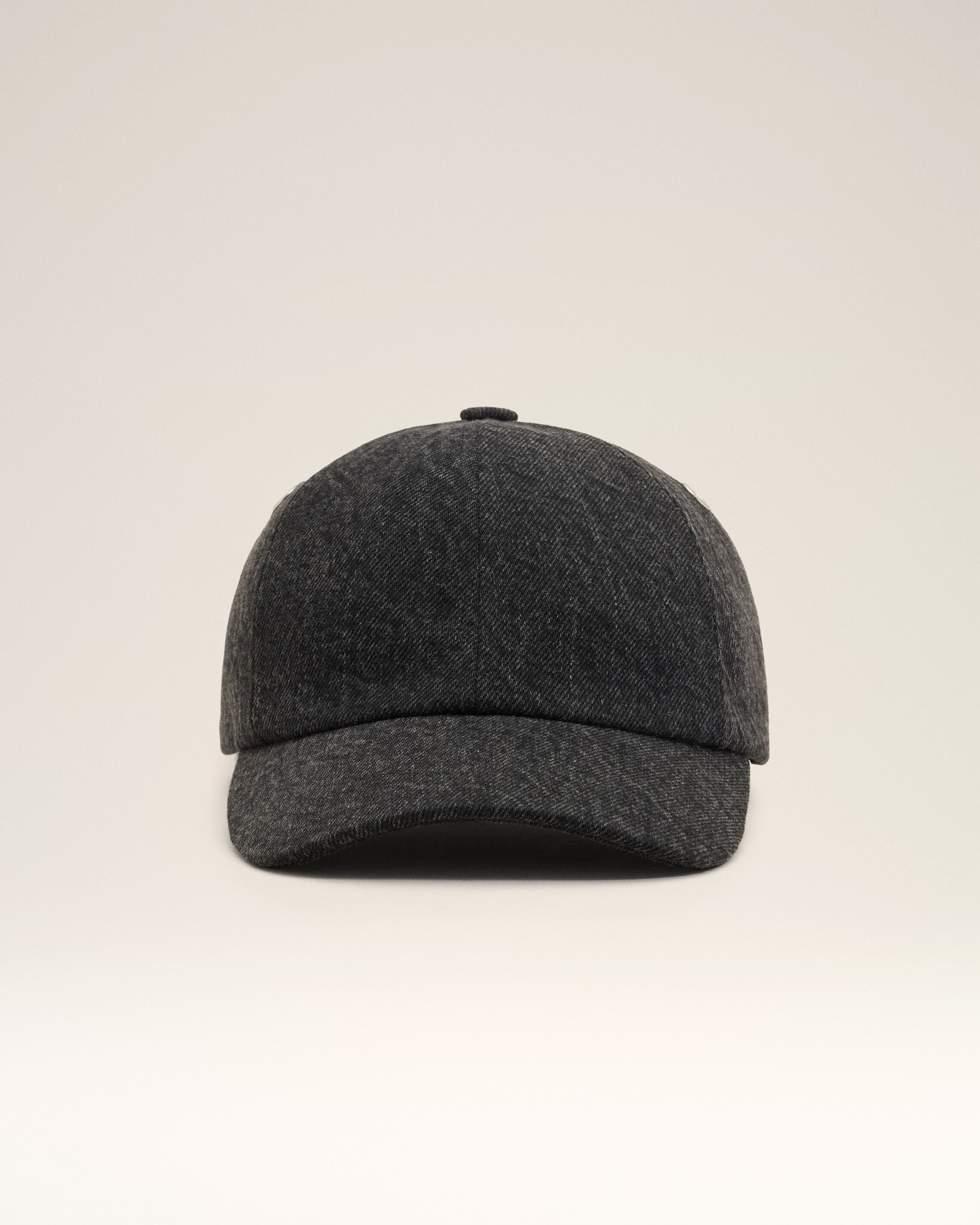 Black Denim Ami Paris Side Patch Cap