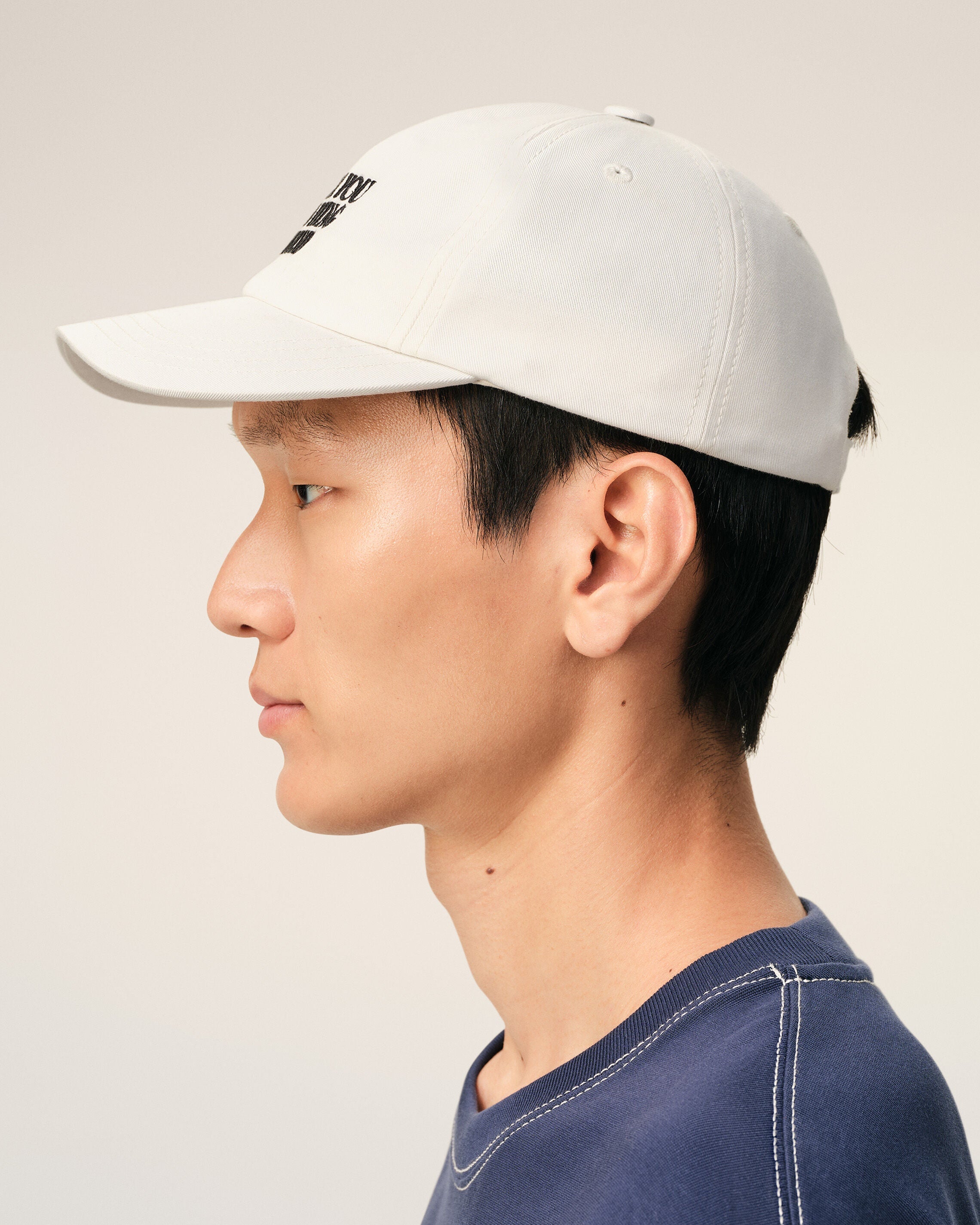 White Cotton Thank You For Being A Friend Embroidery Cap