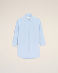 Blue Cotton Ami De Coeur Wide Shirt Dress