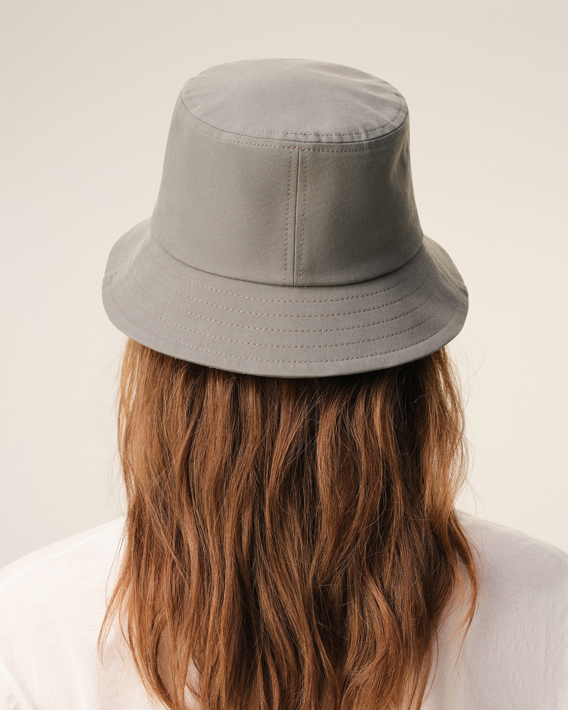 Grey Cotton Ami De Coeur Bucket Hat