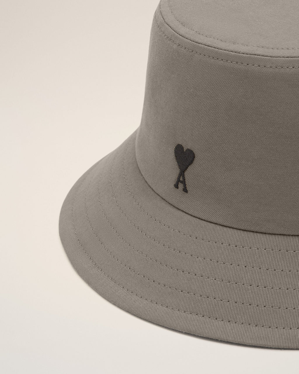 Grey Cotton Ami De Coeur Bucket Hat