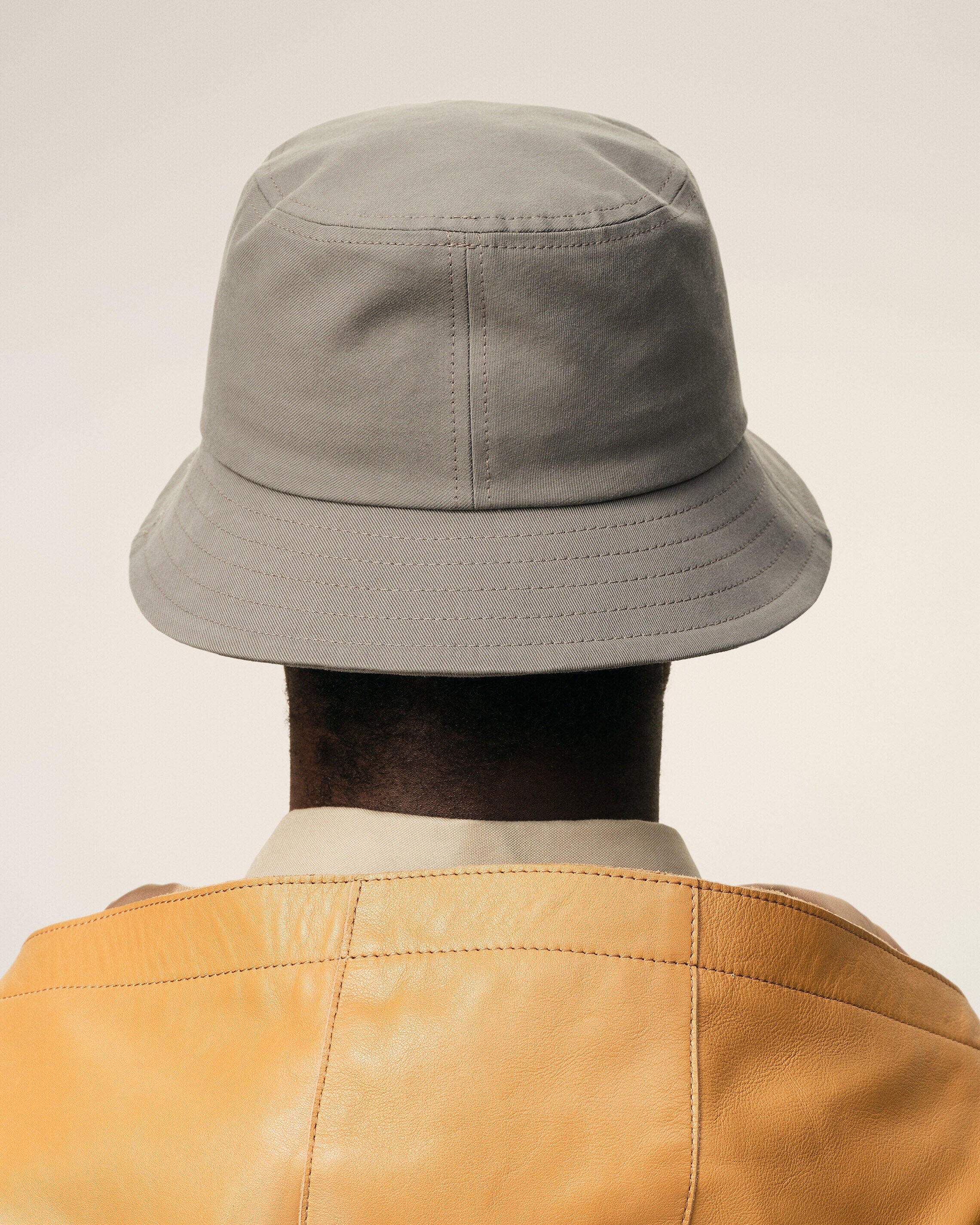 Grey Cotton Ami De Coeur Bucket Hat