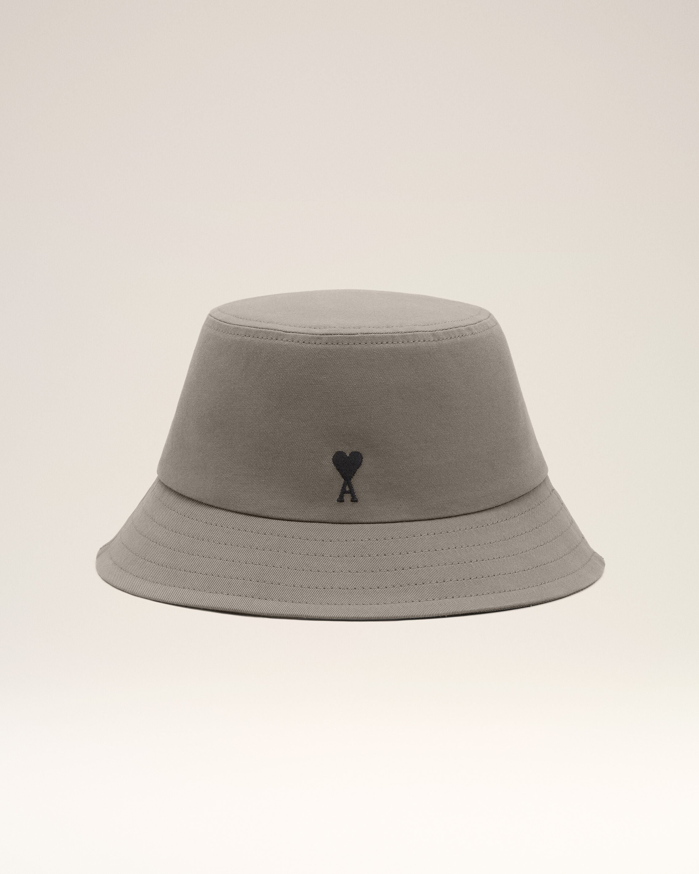 Grey Cotton Ami De Coeur Bucket Hat