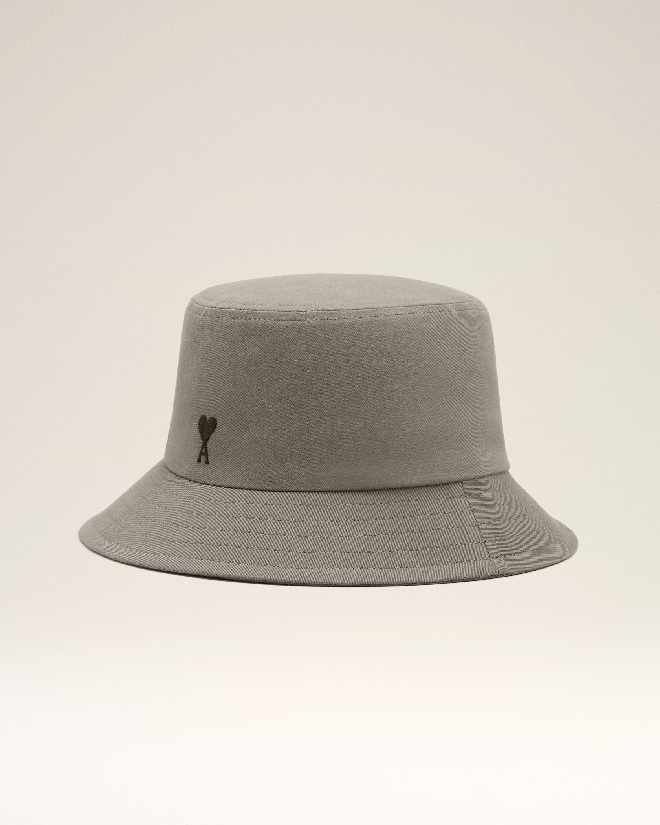 Grey Cotton Ami De Coeur Bucket Hat