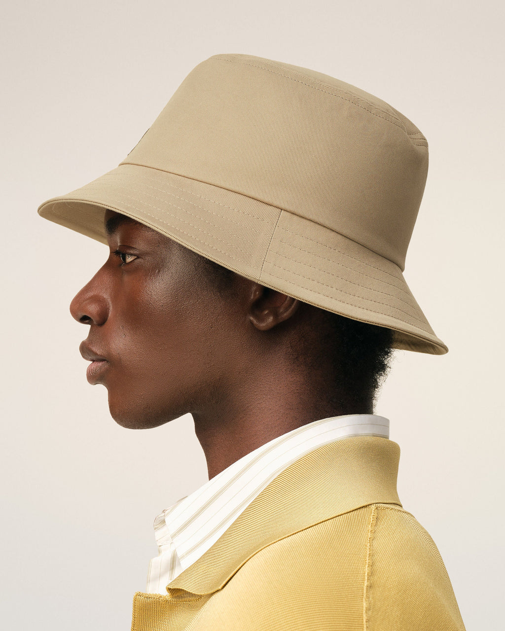 Beige Cotton Ami De Coeur Bucket Hat