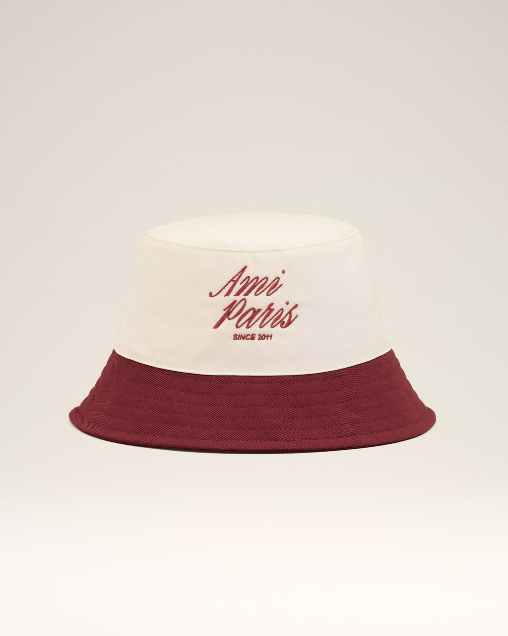 Red And White Cotton Ami Paris Hat