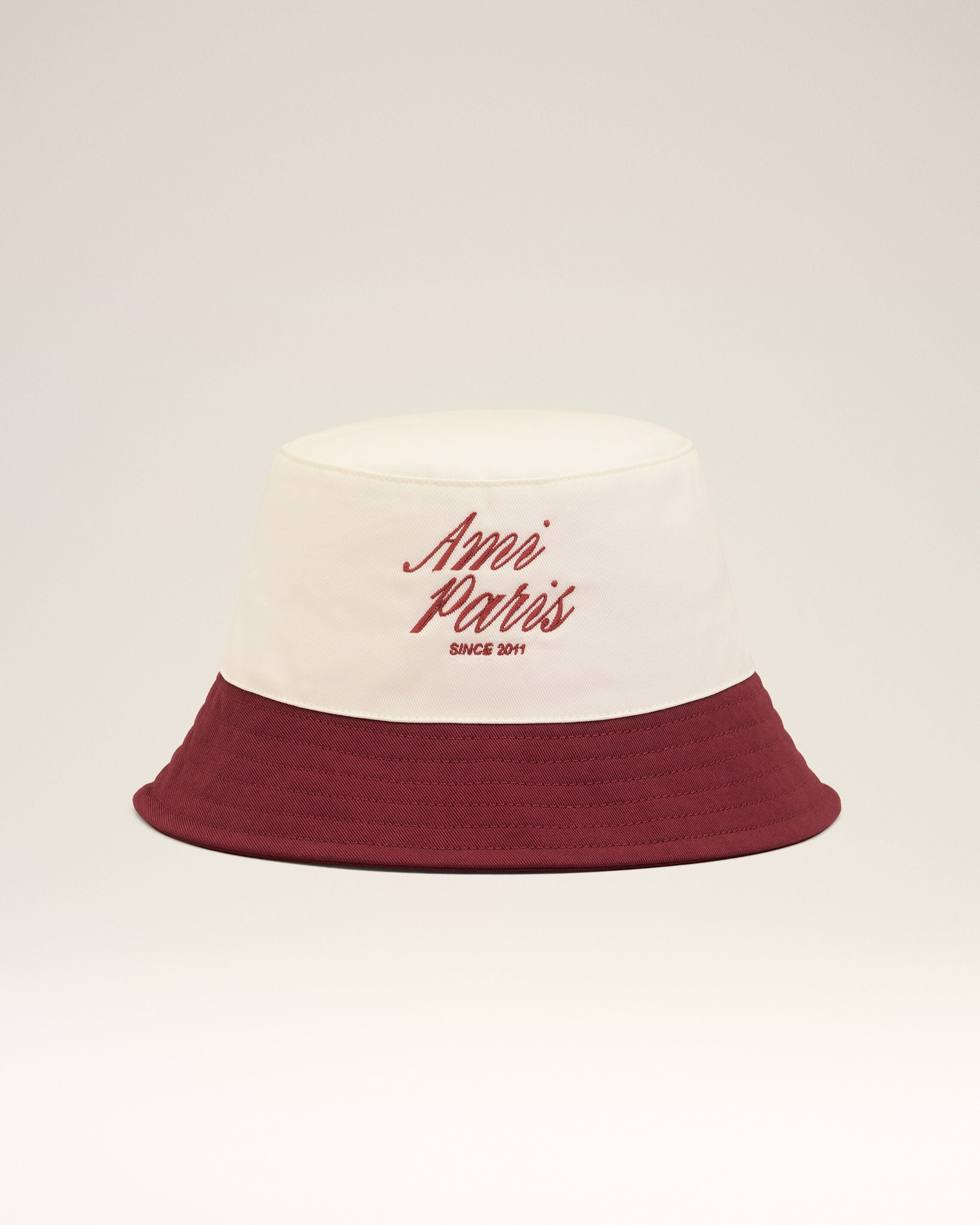 Red And White Cotton Ami Paris Hat