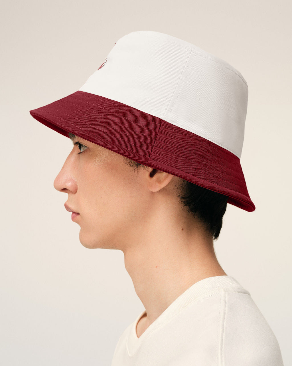 Red And White Cotton Ami Paris Hat