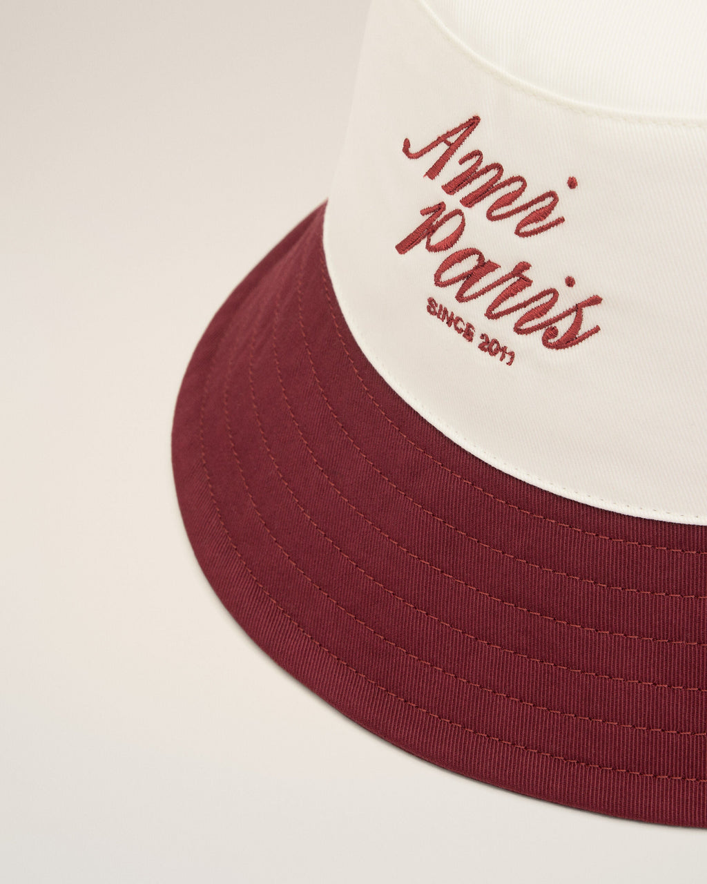 Red And White Cotton Ami Paris Hat