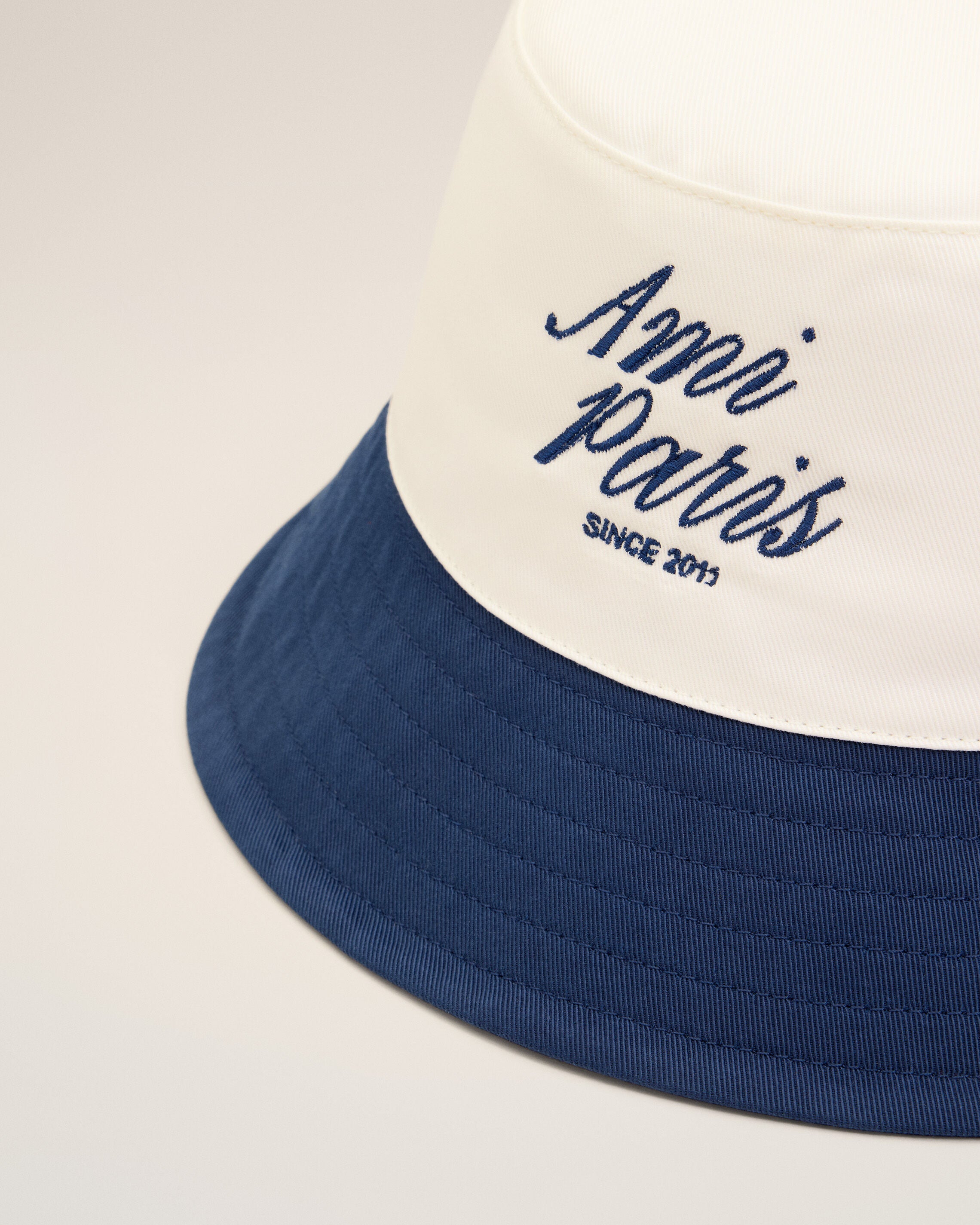 Blue And White Cotton Ami Paris Hat