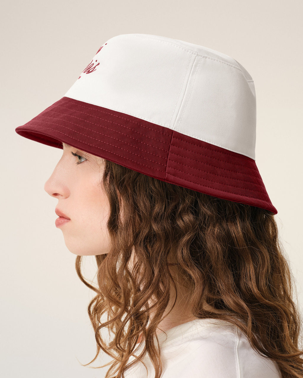 Red And White Cotton Ami Paris Hat