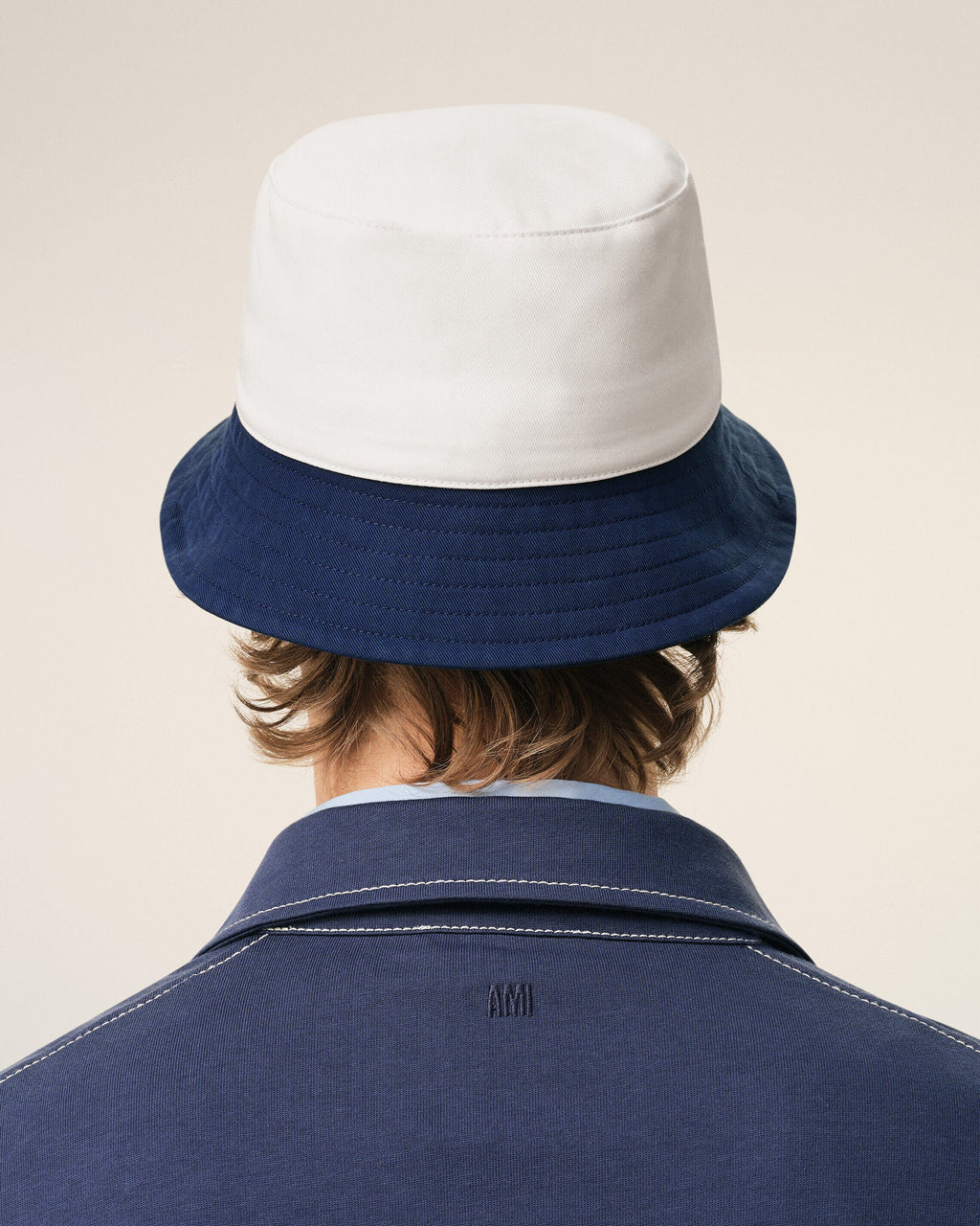 Blue And White Cotton Ami Paris Hat