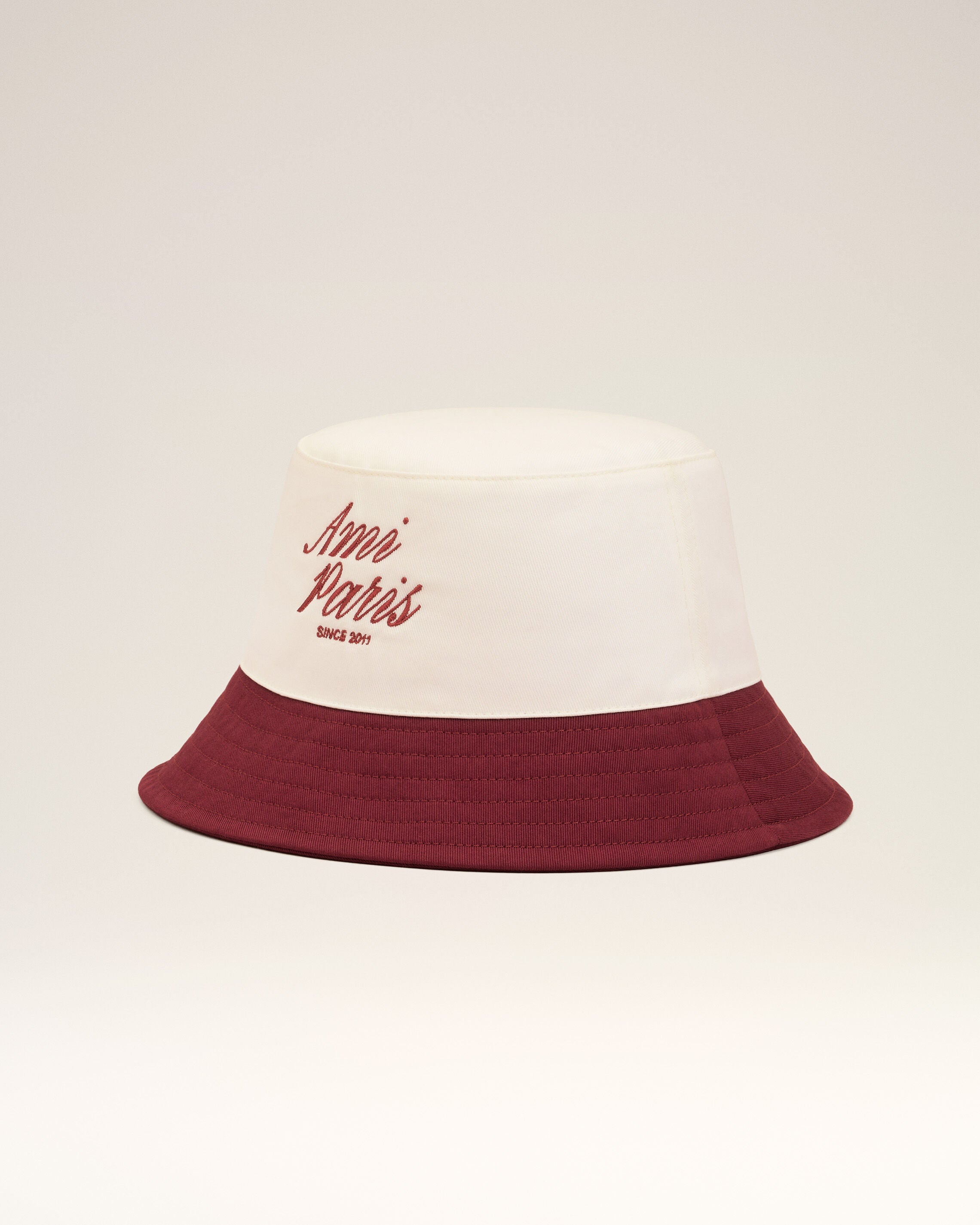 Red And White Cotton Ami Paris Hat