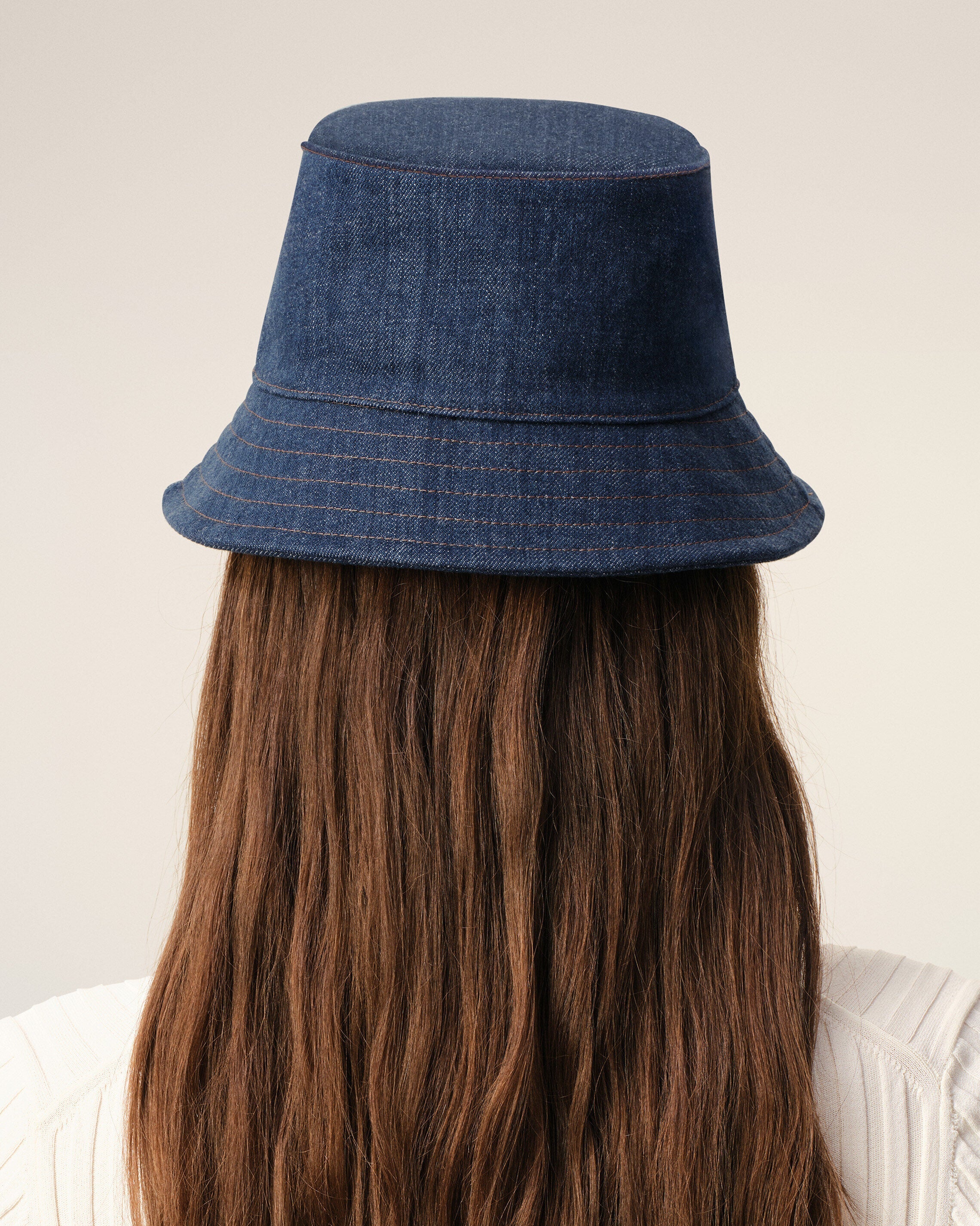 Blue Denim Cotton Ami Paris Heritage Patch Hat
