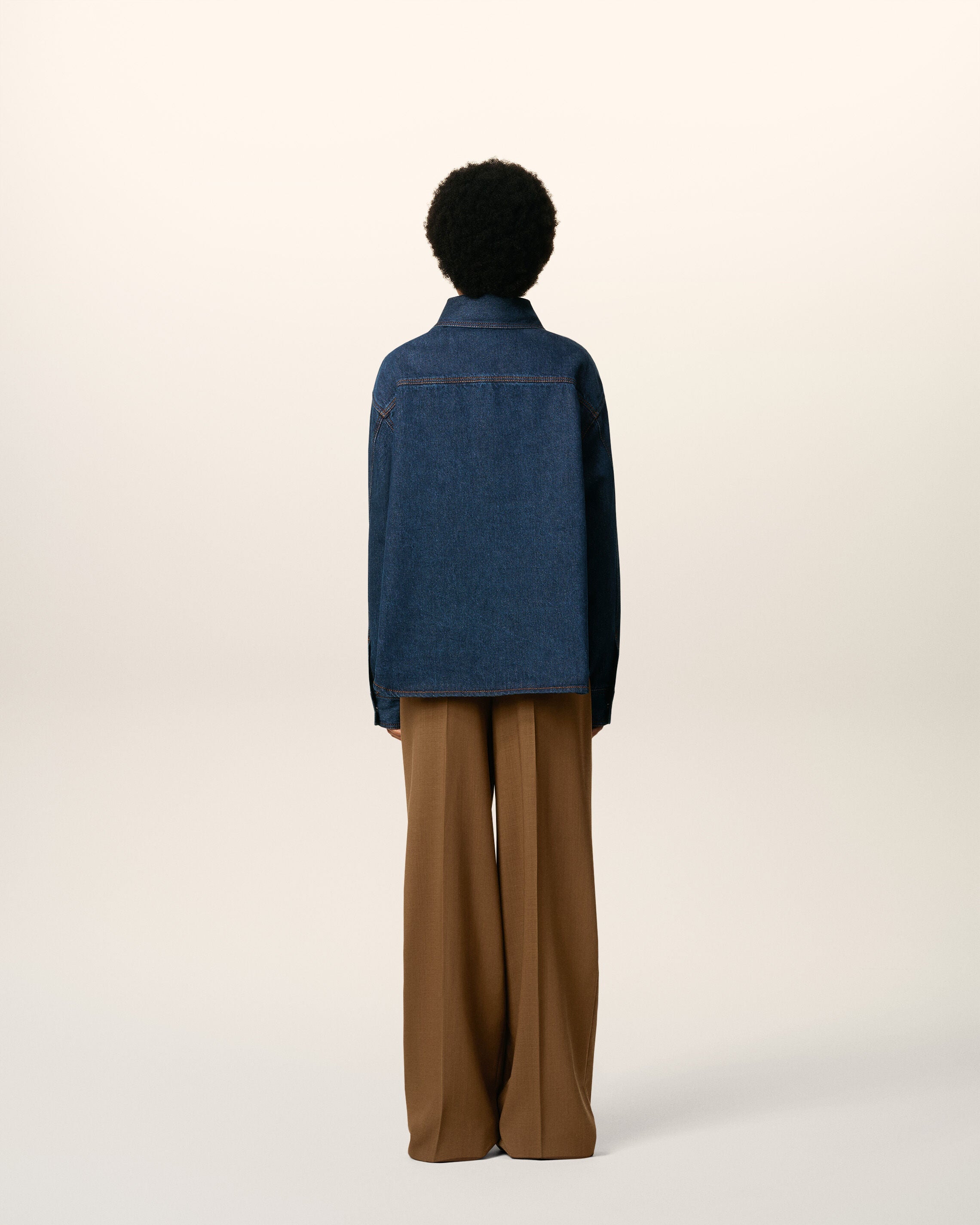 Blue Cotton Ami De Coeur Overshirt
