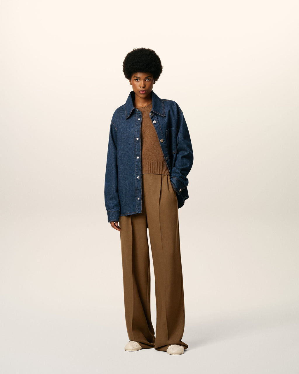 Blue Cotton Ami De Coeur Overshirt