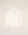 White Cotton Knitted Ami De Coeur Overshirt