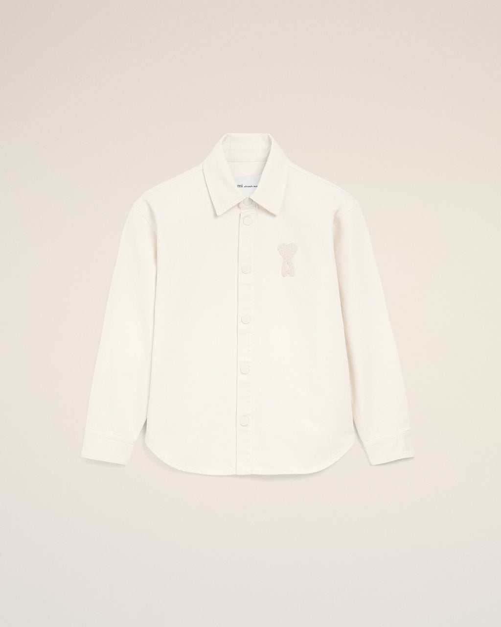 White Cotton Knitted Ami De Coeur Overshirt