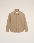Beige Cotton Knitted Ami De Coeur Overshirt