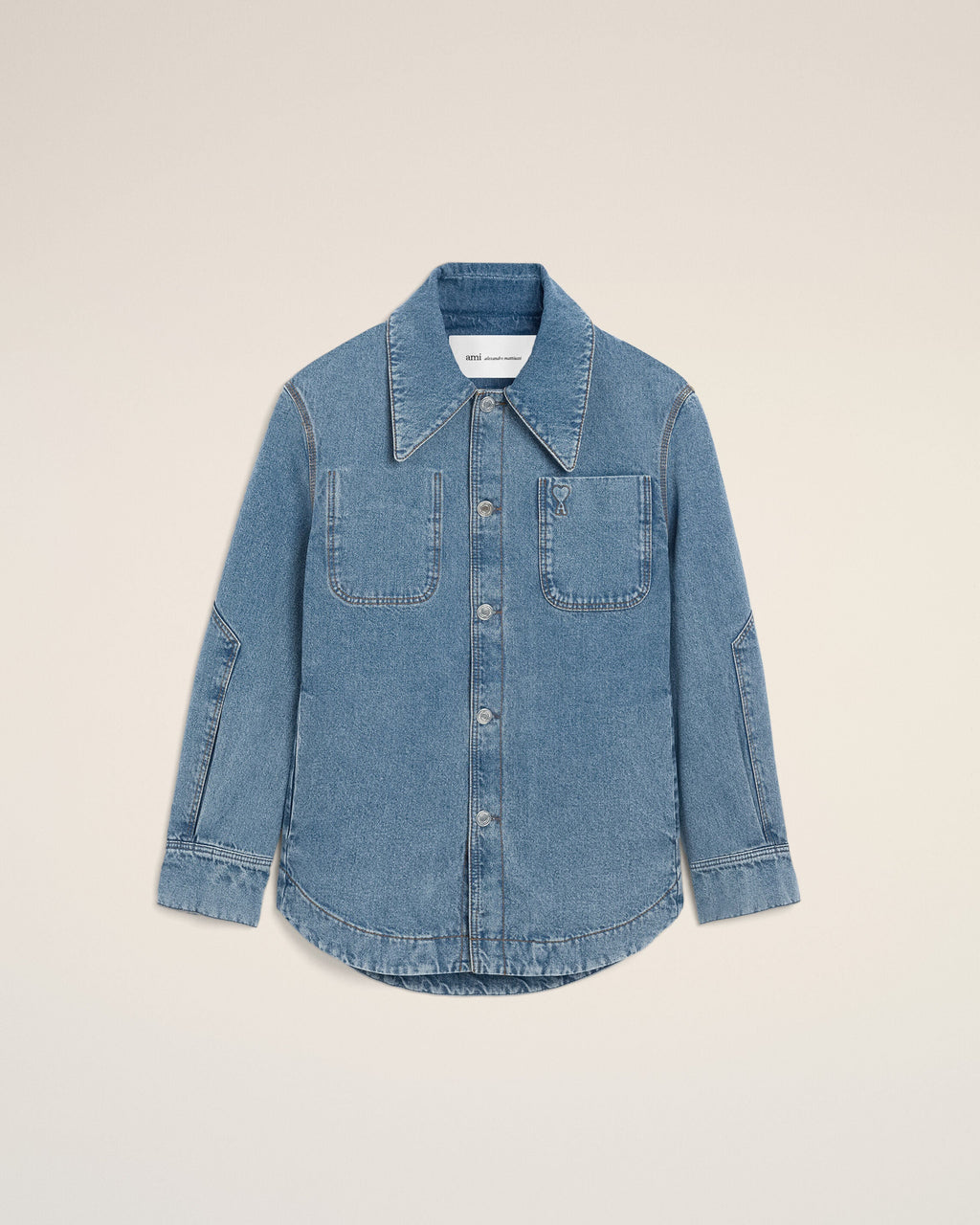 Blue Cotton Ami De Coeur Worker Overshirt