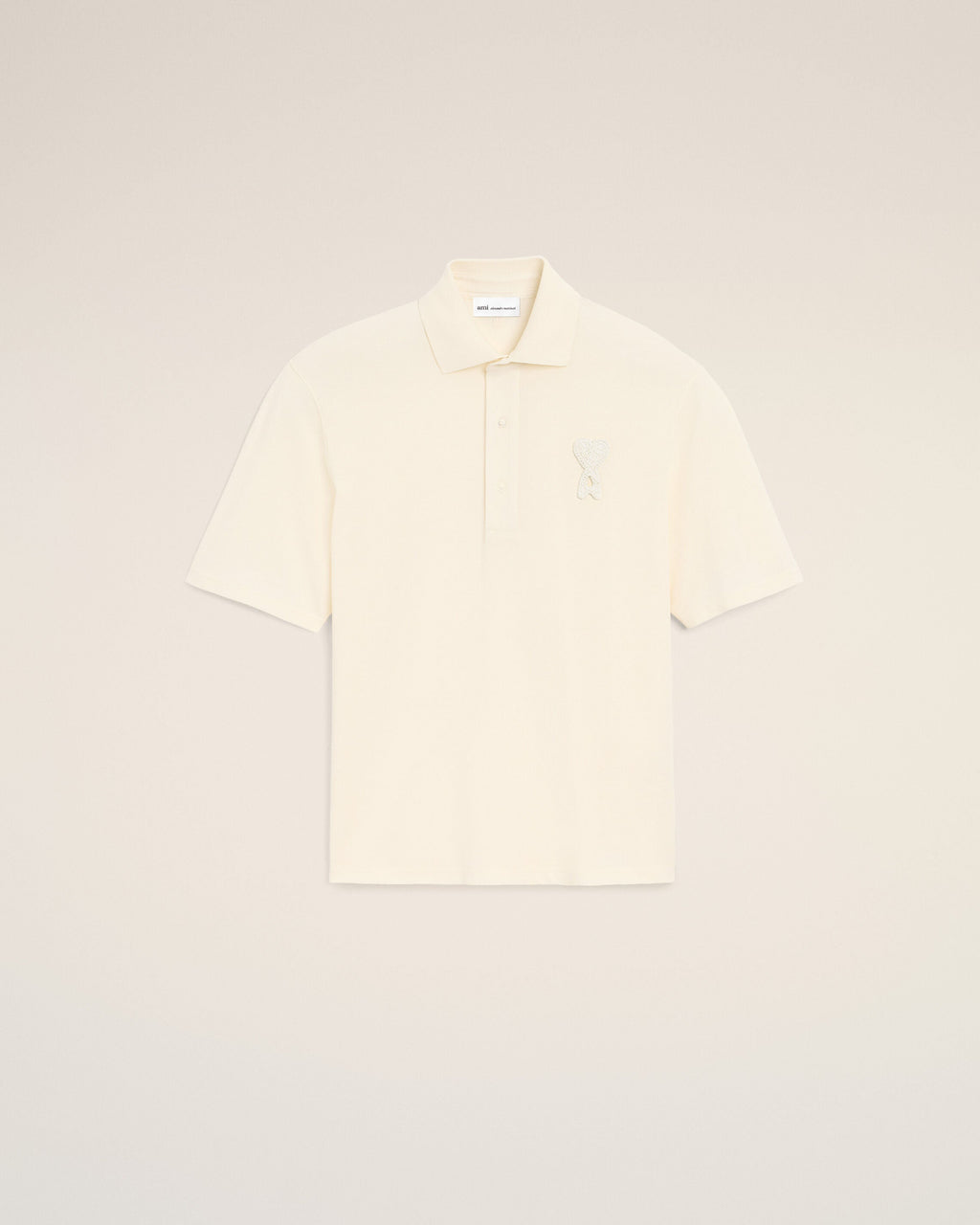 White Cotton Ami De Coeur Knitted Patch Polo
