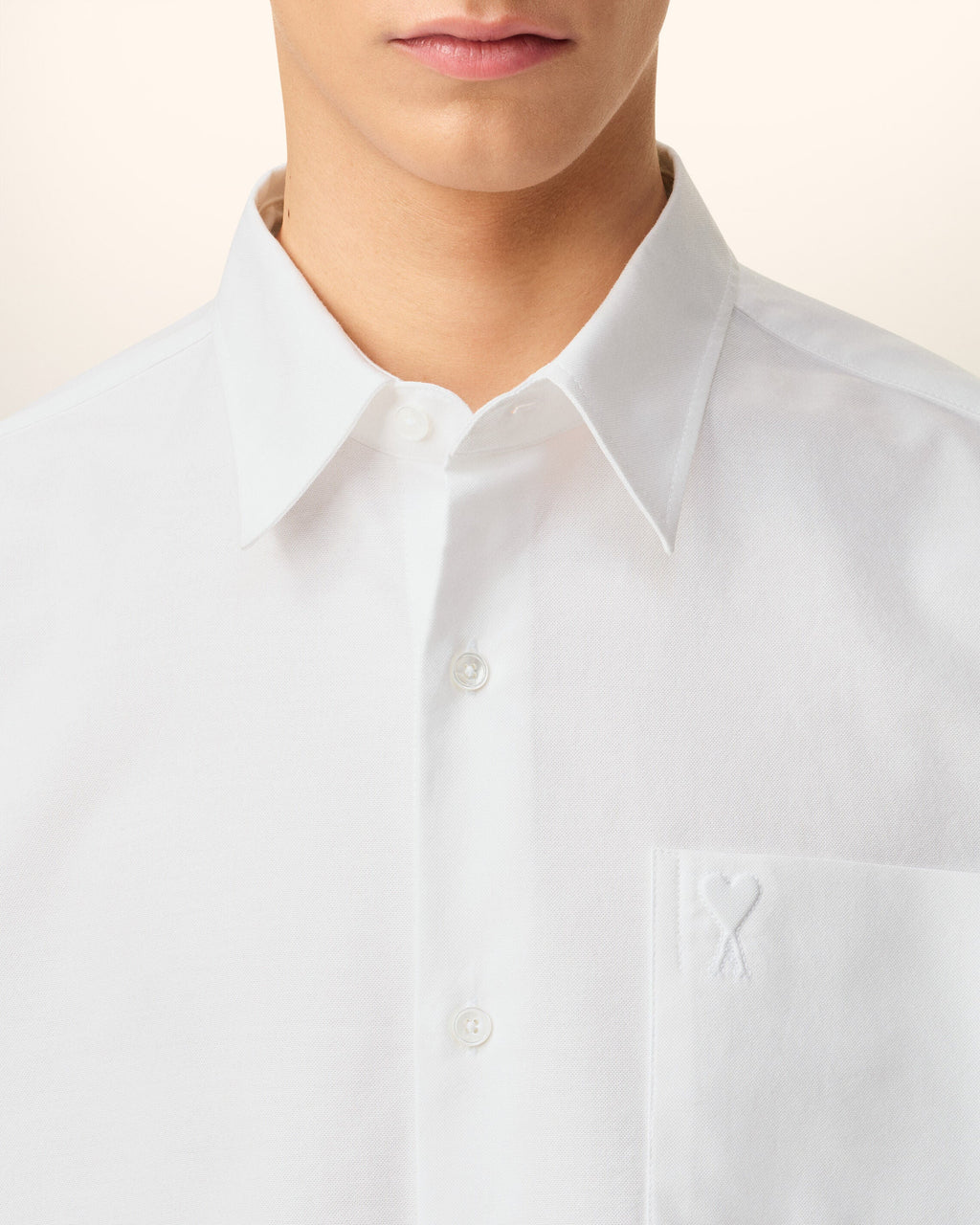 White Cotton Ami De Coeur Boxy Shirt