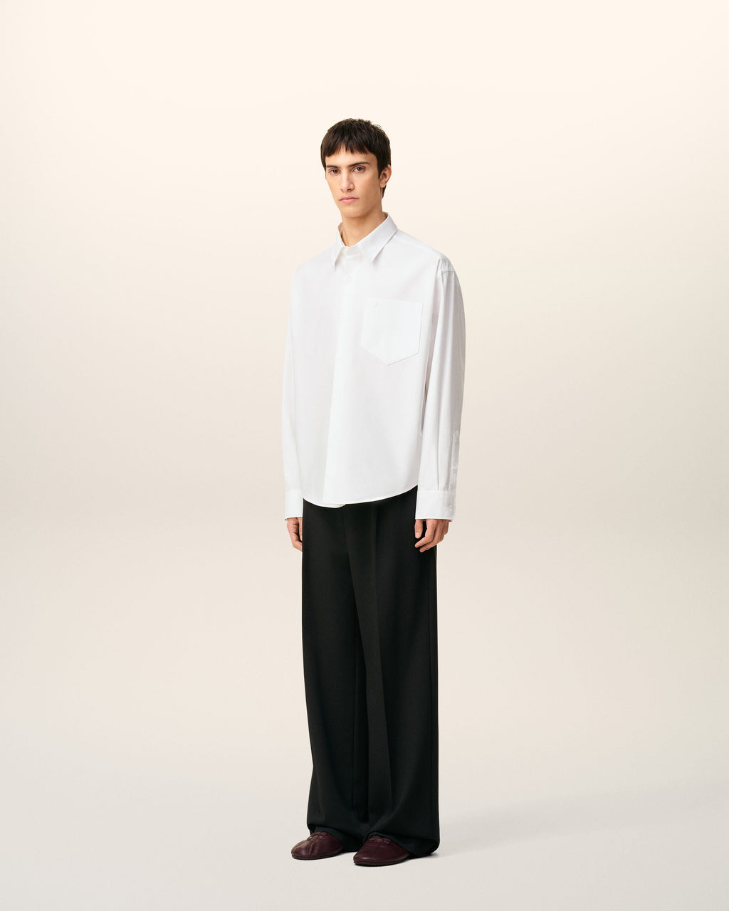 White Cotton Ami De Coeur Boxy Shirt