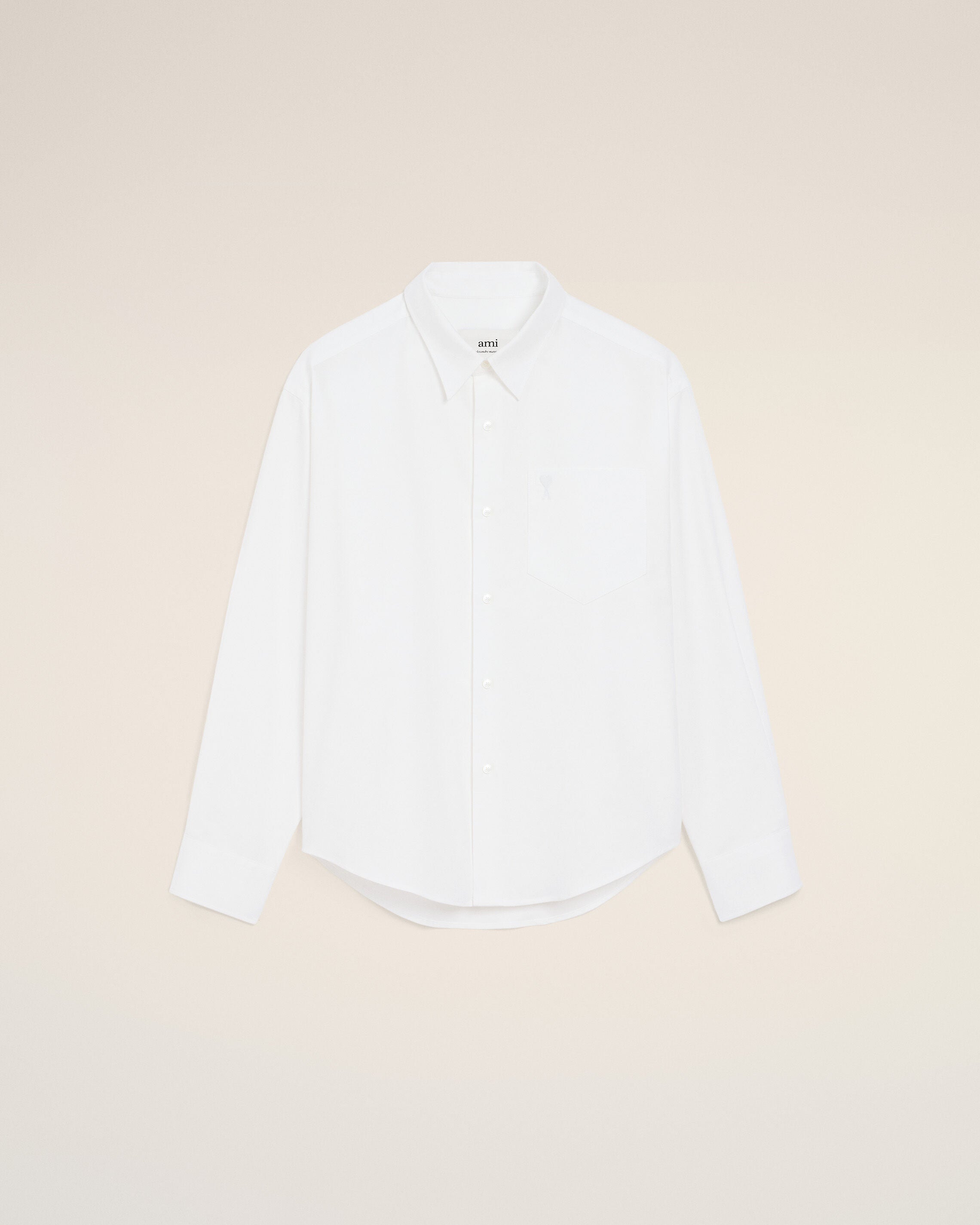 White Cotton Ami De Coeur Boxy Shirt