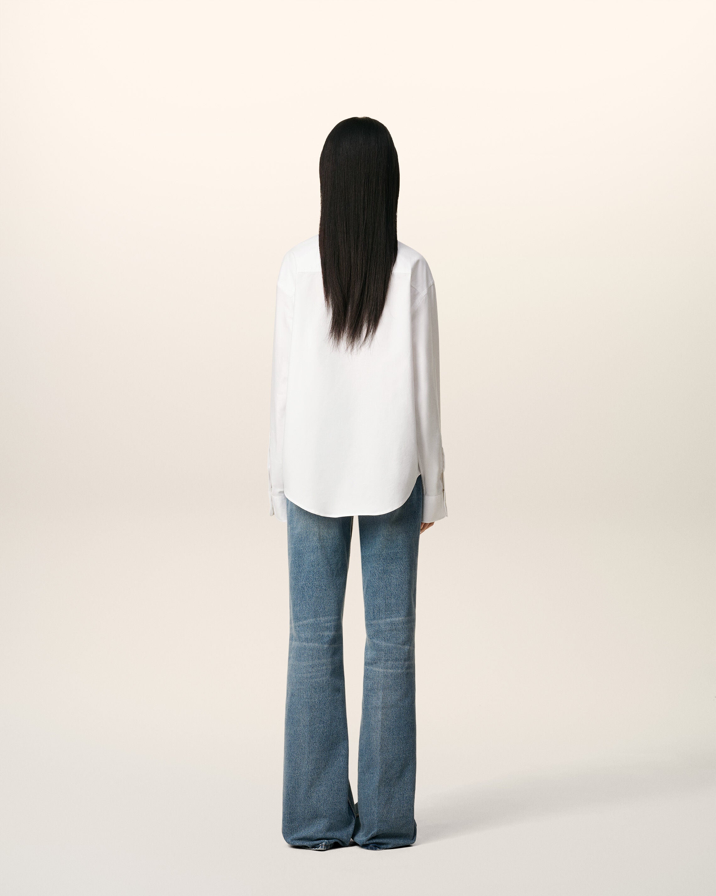White Cotton Ami De Coeur Boxy Shirt