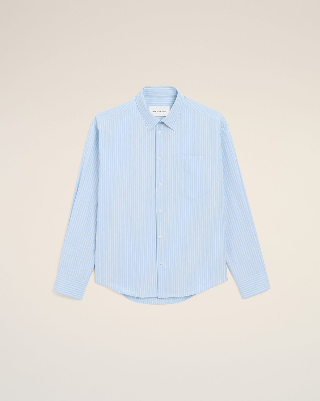Blue Cotton Long Sleeve Ami De Coeur Boxy Shirt