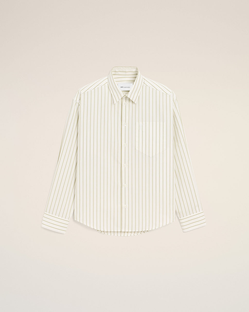 White Striped Cotton Ami De Coeur Boxy Shirt