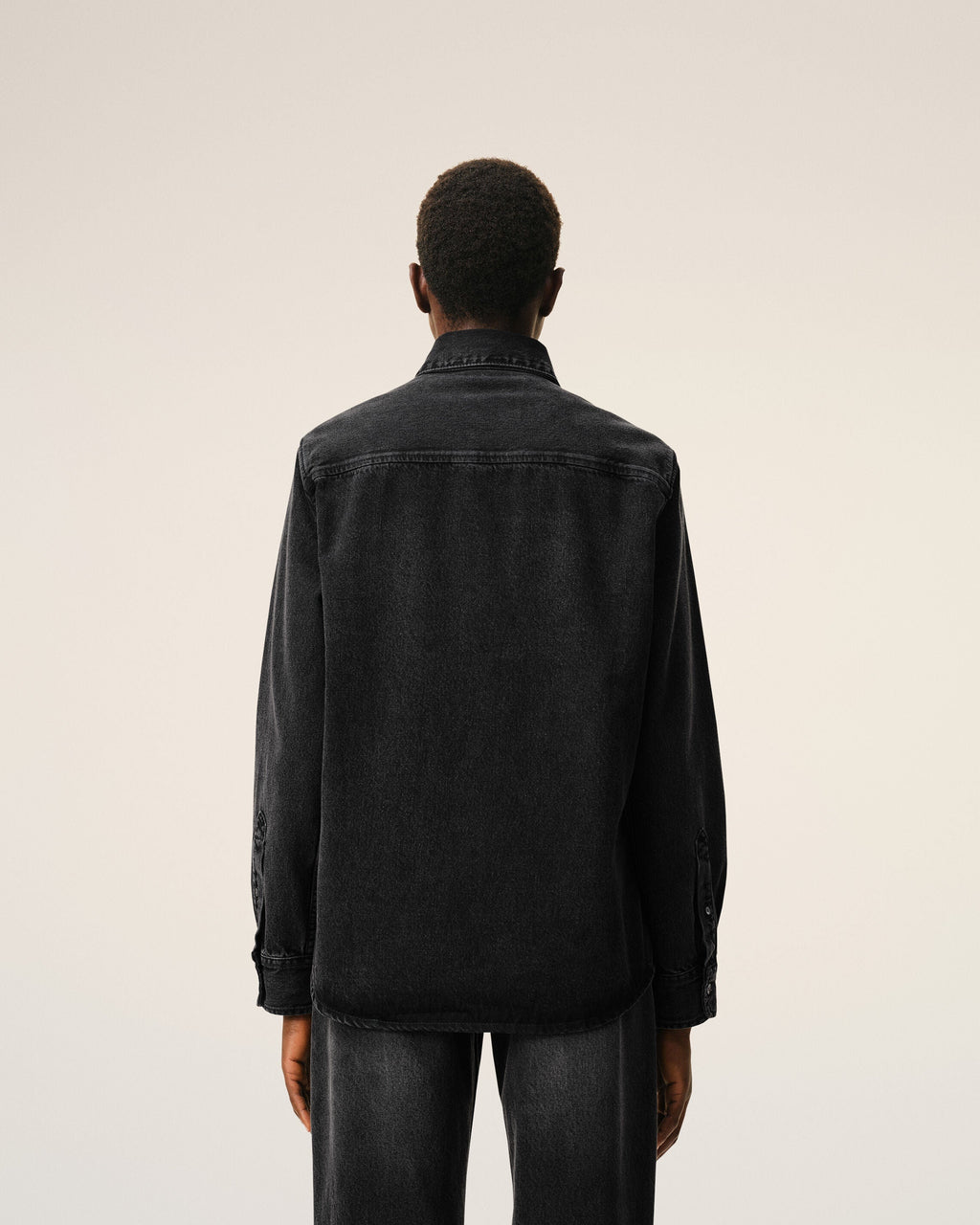 Black Denim Cotton Ami De Coeur Shirt