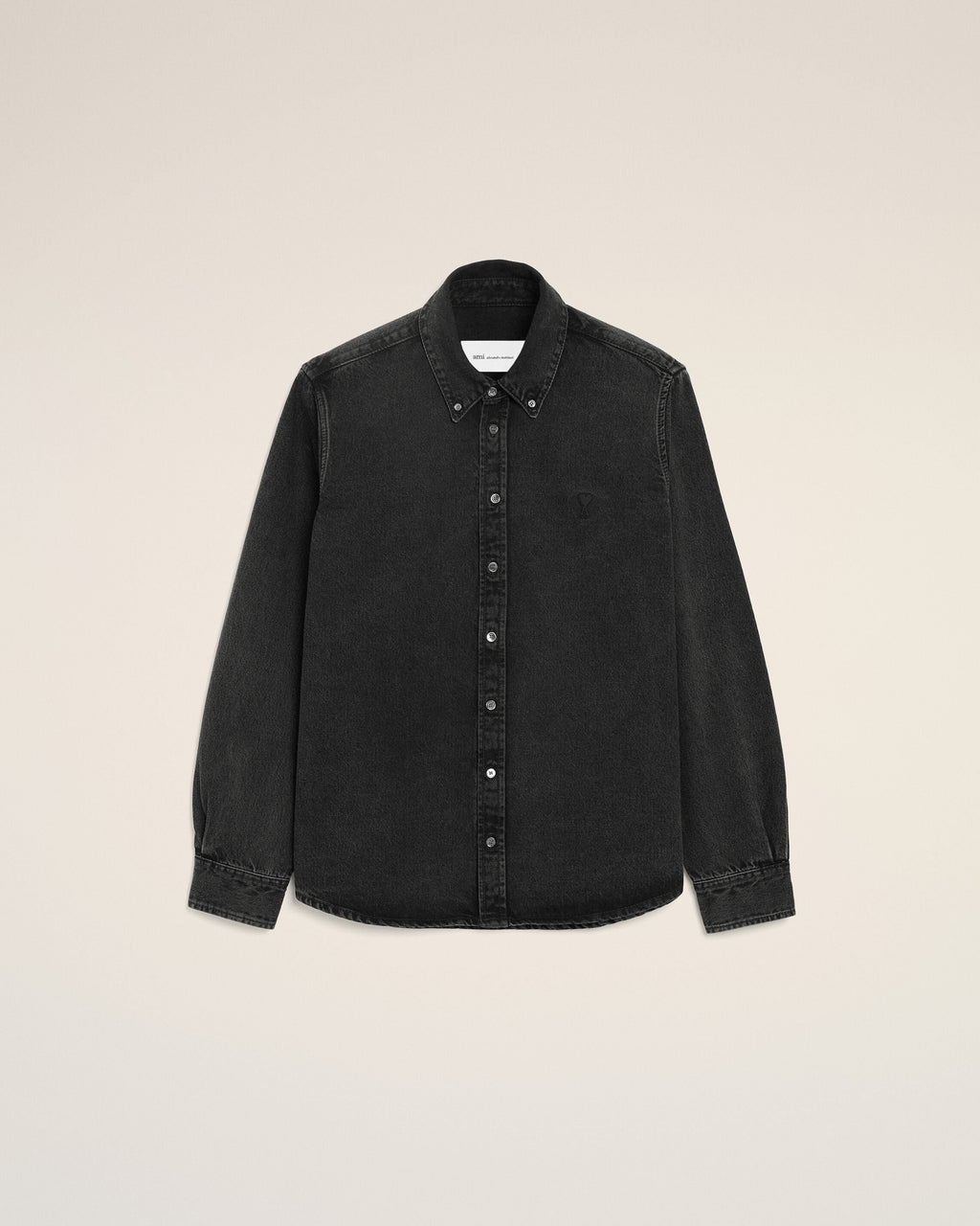 Black Denim Cotton Ami De Coeur Shirt