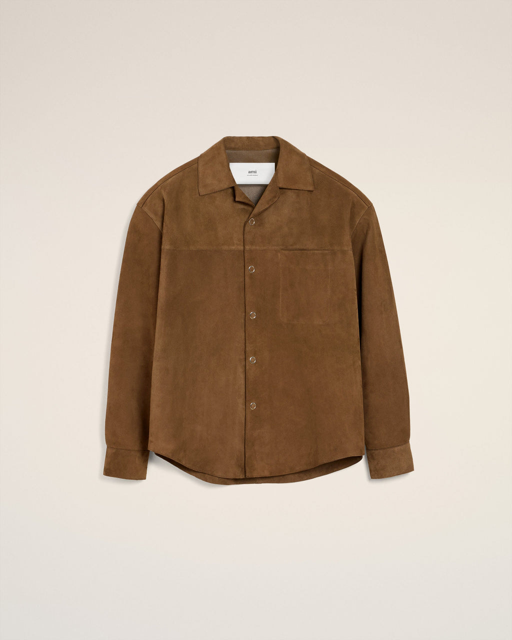 Brown Leather Overshirt