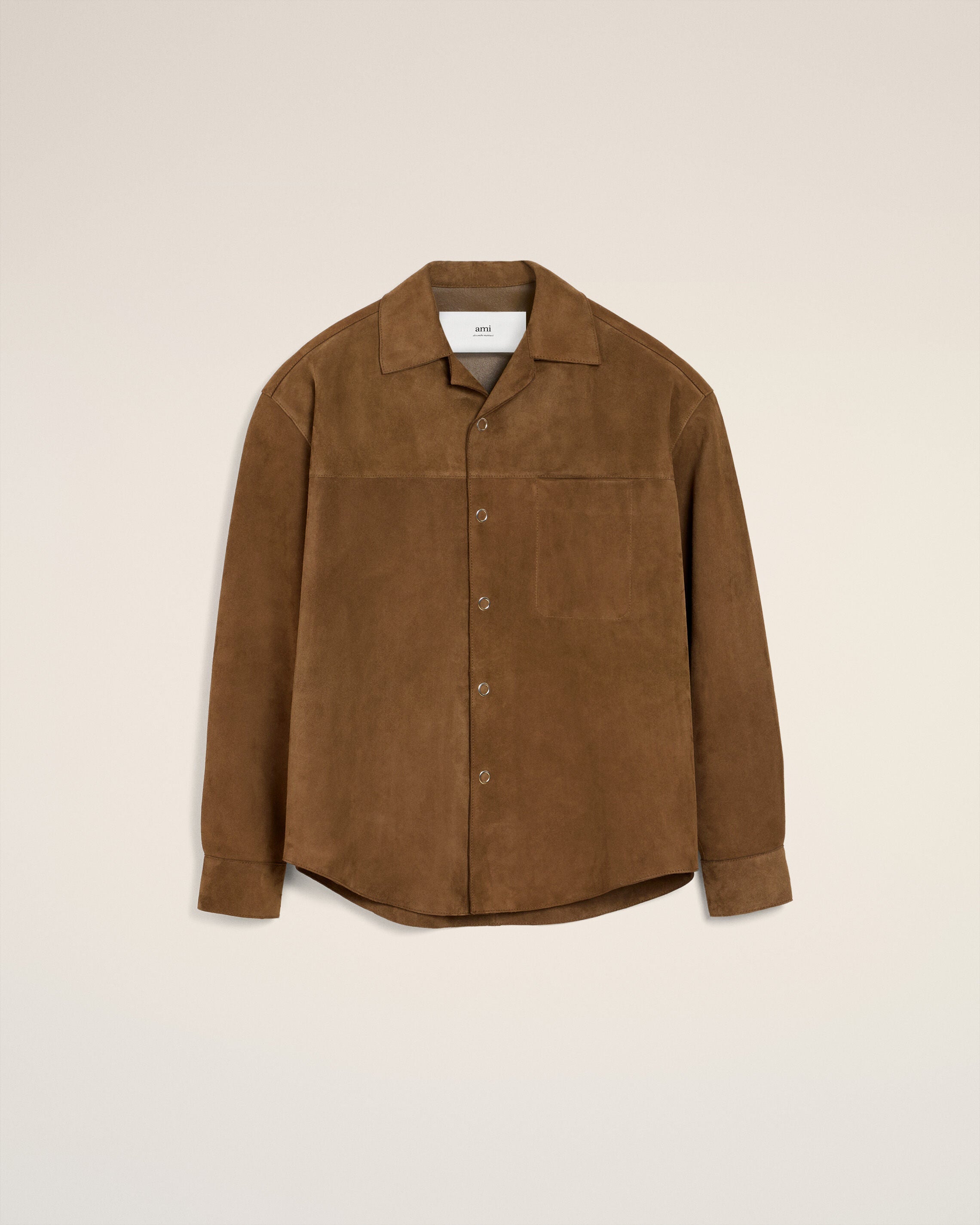 Brown Leather Overshirt