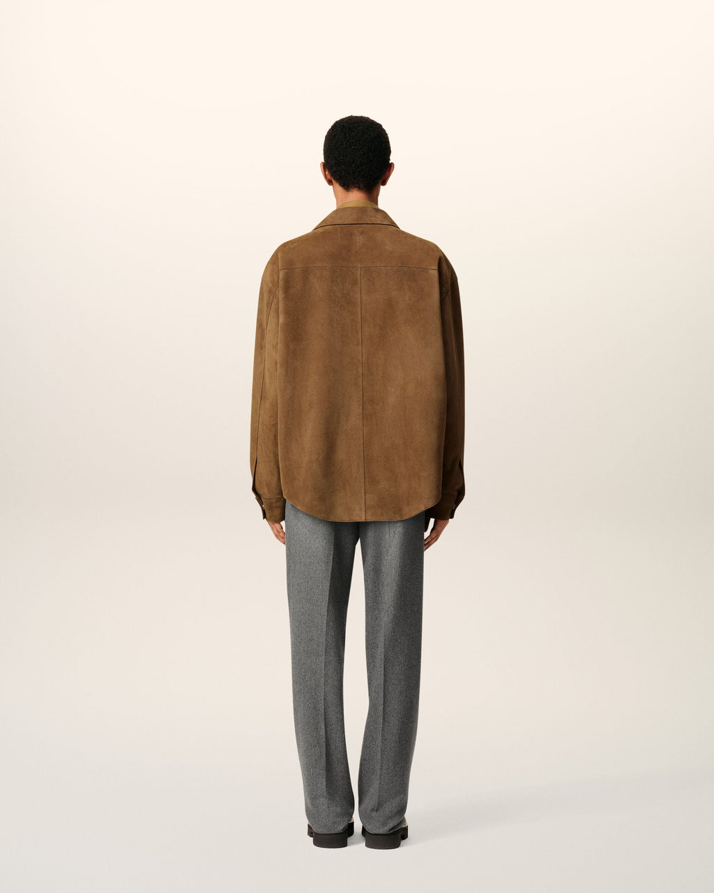 Brown Leather Overshirt