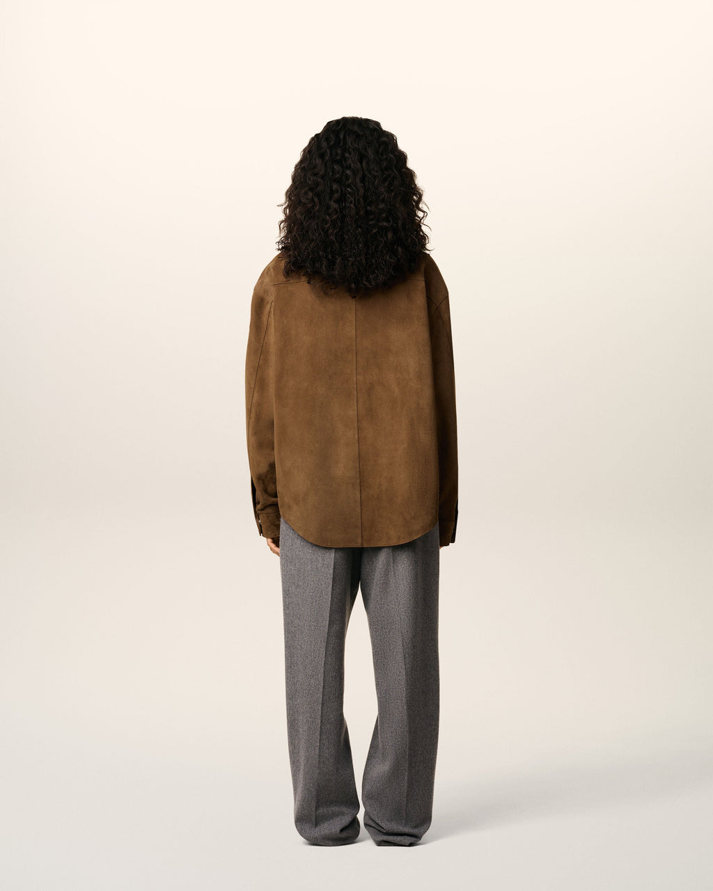Brown Leather Overshirt