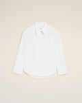 White Cotton Sharp Collar Ami De Coeur Wide Shirt