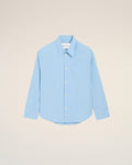 Blue Cotton Sharp Collar Ami De Coeur Wide Shirt