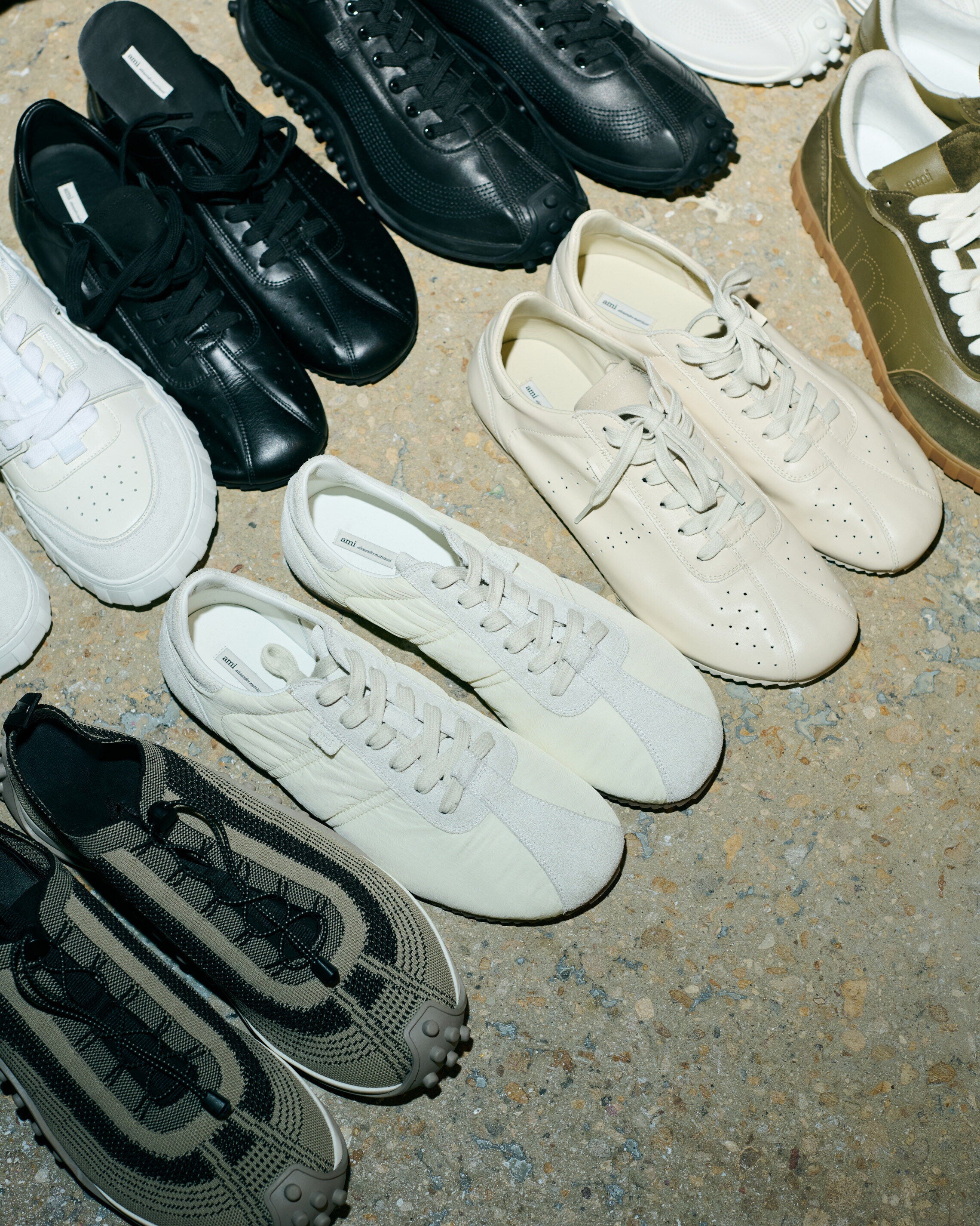 Black Cow Leather Soft Sneakers