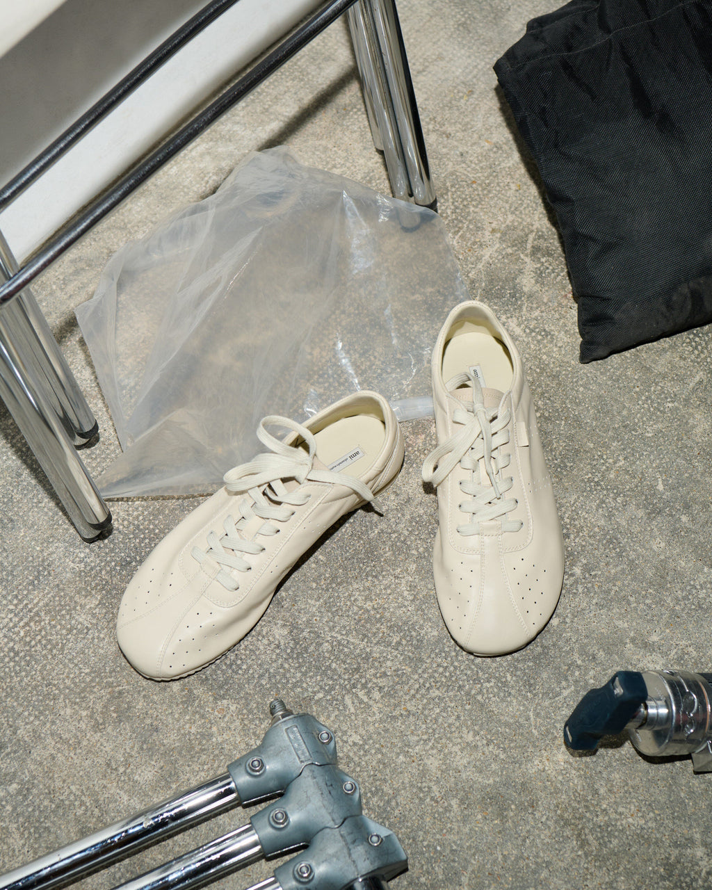 White Cow Leather Soft Sneakers