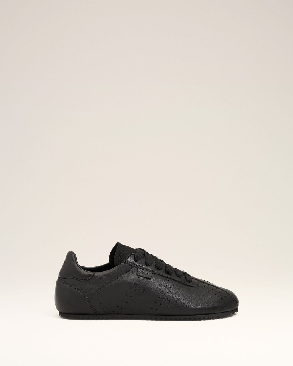 Black Cow Leather Soft Sneakers