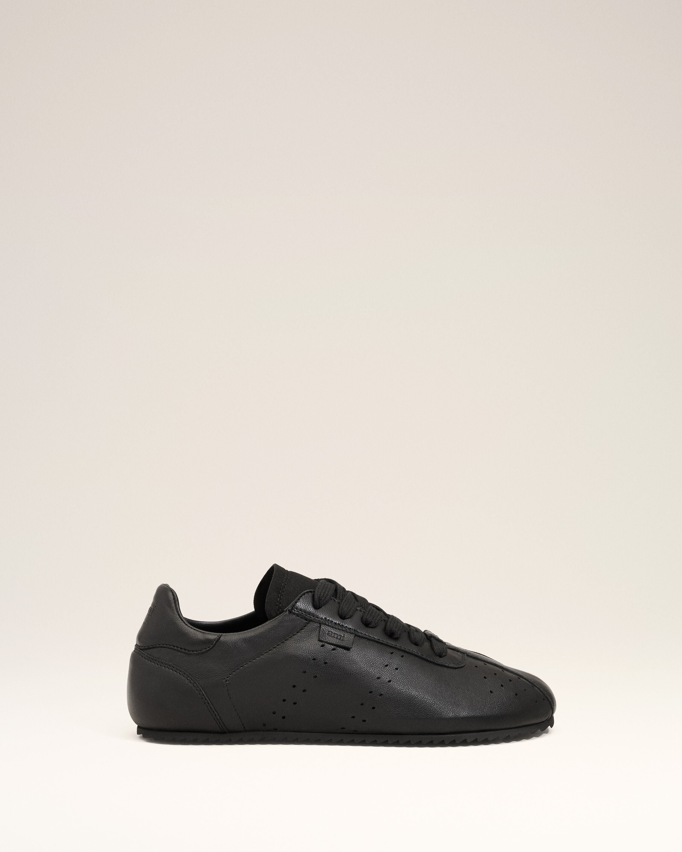 Black Cow Leather Soft Sneakers