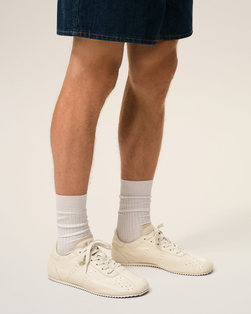 White Cow Leather Soft Sneakers