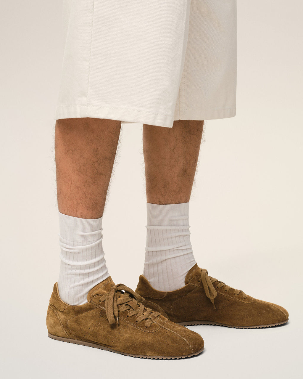Brown Cow Leather Soft Sneakers
