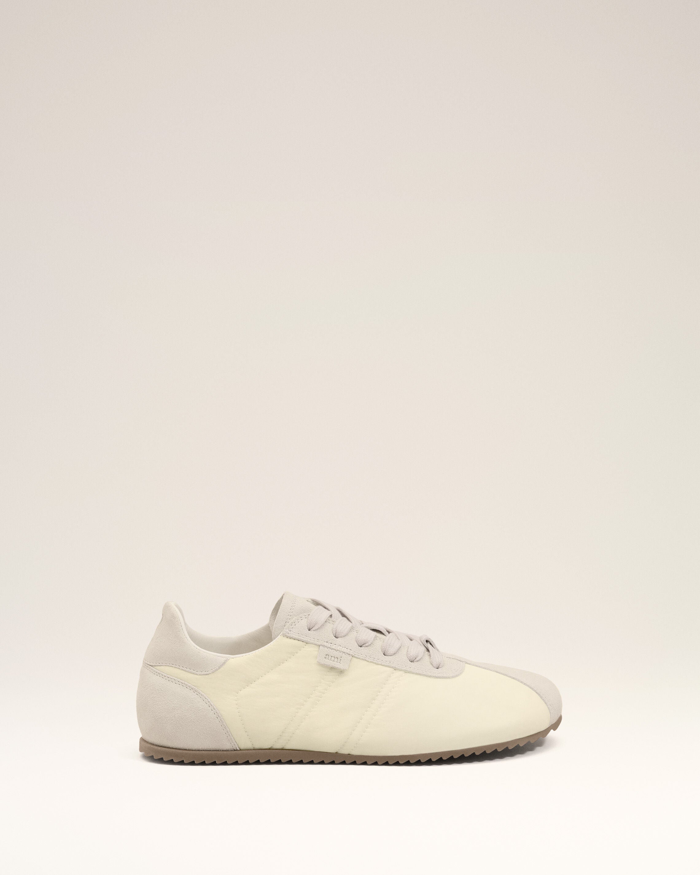 White Nylon Soft Sneakers