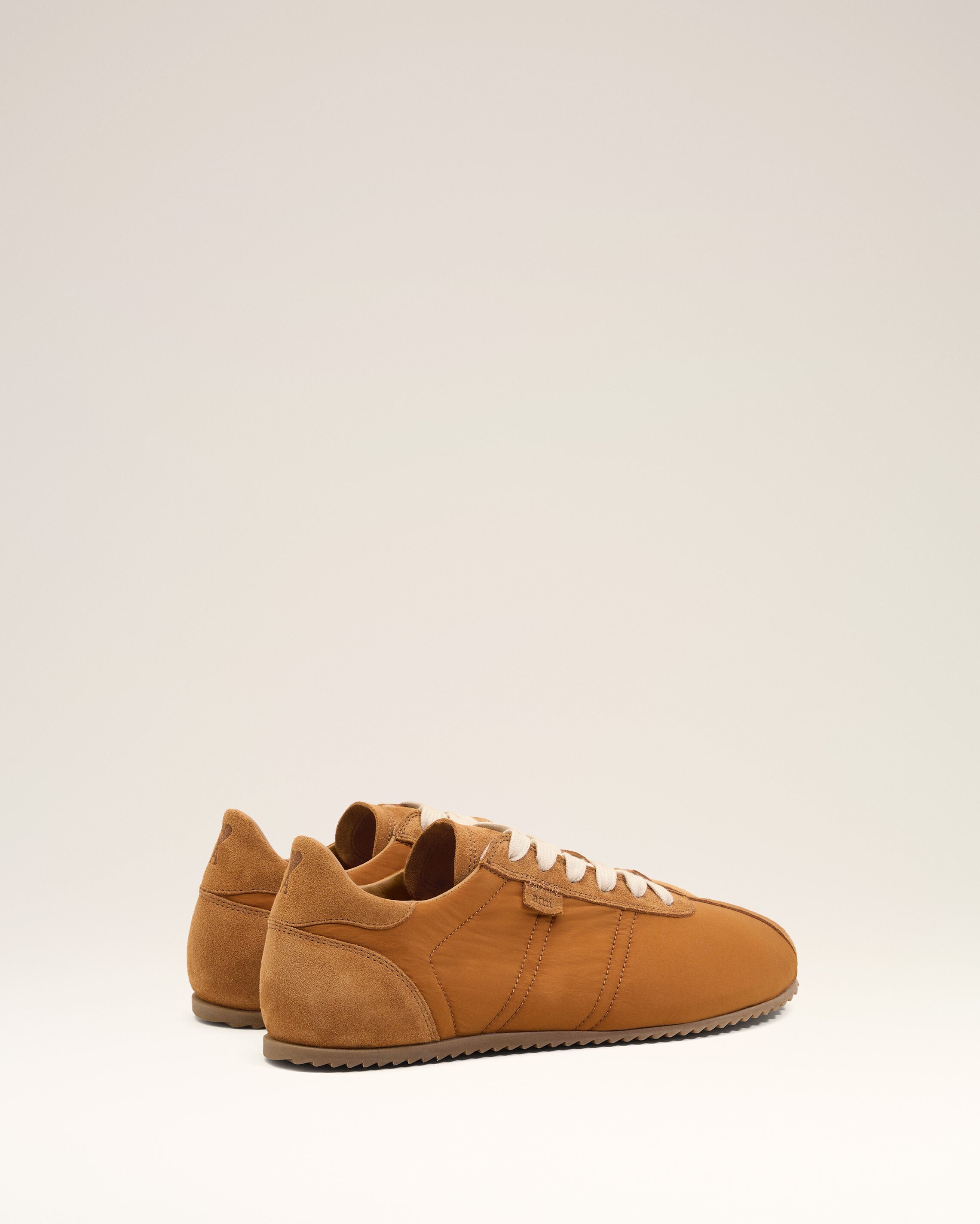 Brown Nylon Soft Sneakers