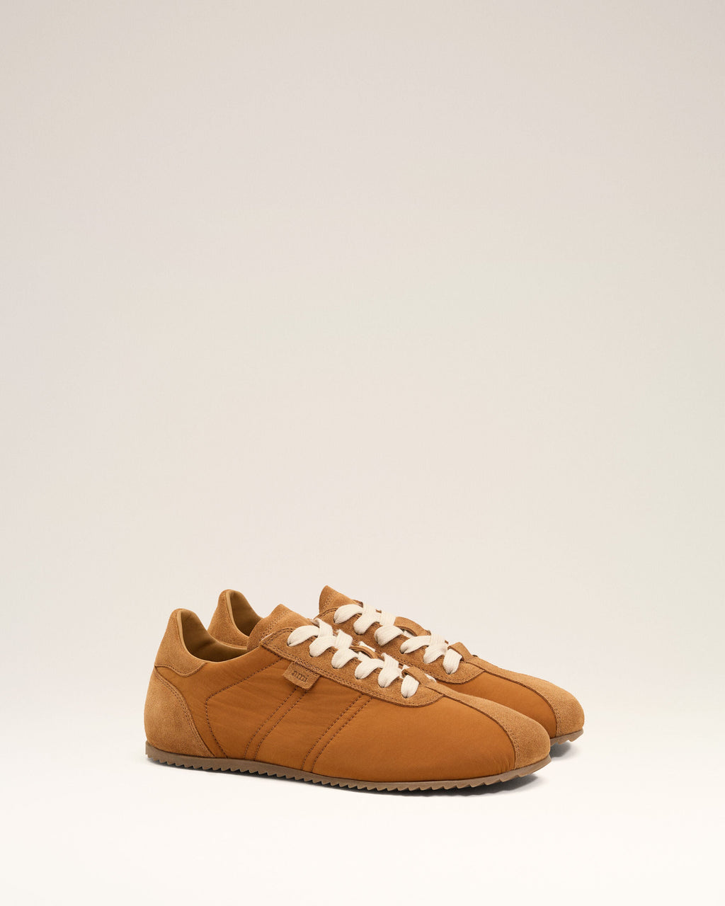 Brown Nylon Soft Sneakers