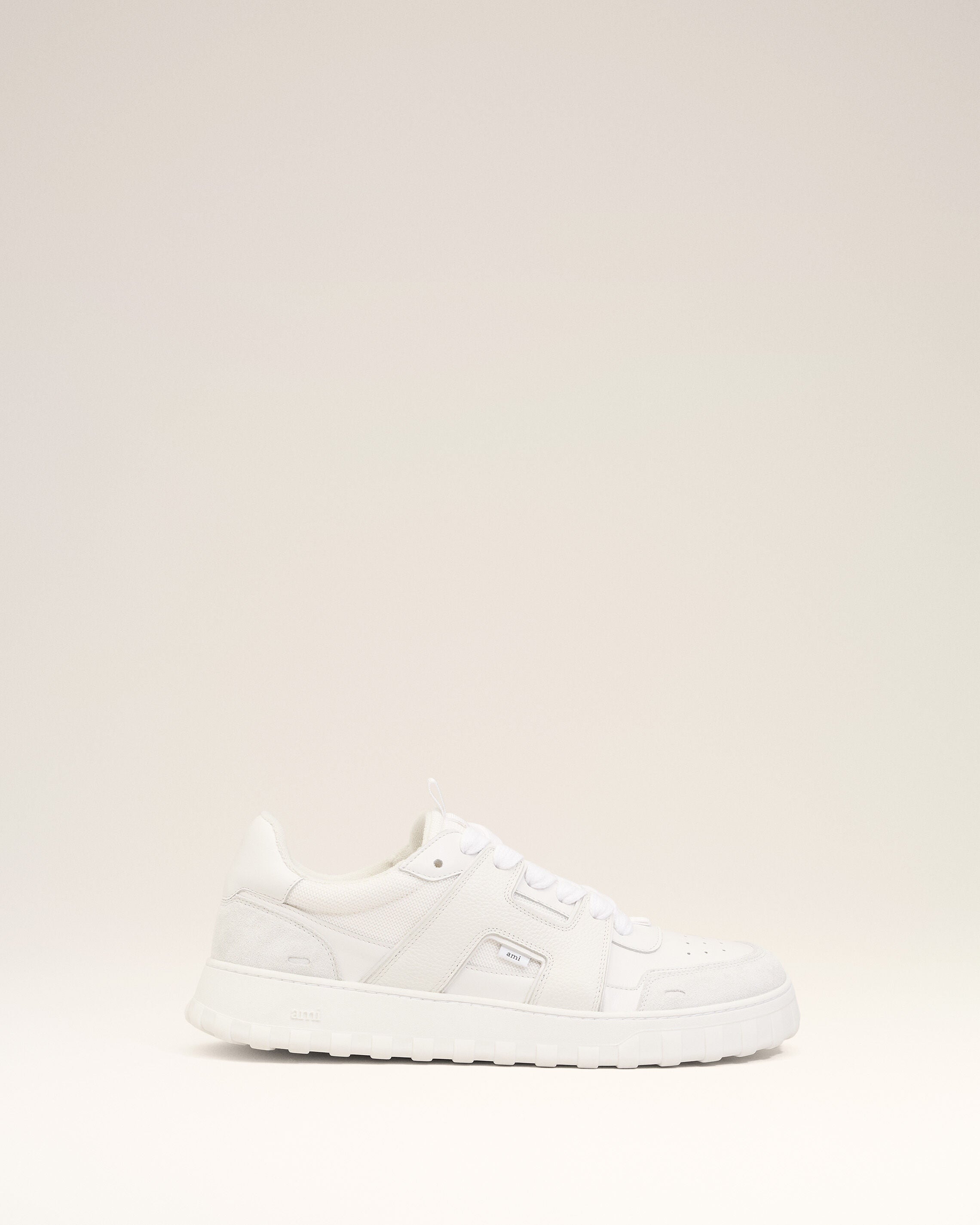 White Cowhide Leather A Walk Sneakers
