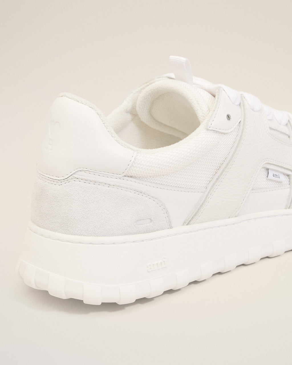 White Cowhide Leather A Walk Sneakers